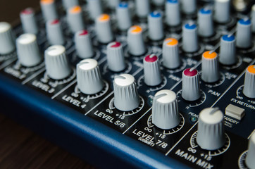 Soft focus of Sound controller Electric Mixer Recording