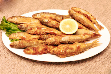Small fish fried in batter