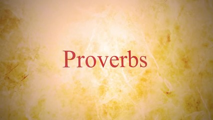 Books of the old testament in the bible series - Proverbs