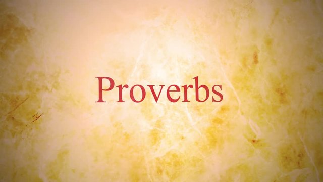 Books of the old testament in the bible series - Proverbs