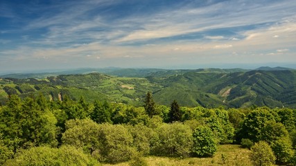 Fototapeta premium Beautiful landscape in the mountains in summer. Czech Republic - the White Carpathians - Europe.