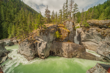 Naimfalls, Canyon in Canadas Westen, Vancouver Island, Sommer