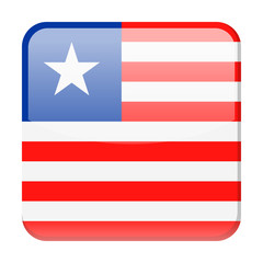 Liberia Flag Vector Square Icon