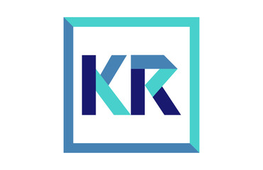 KR Square Ribbon Letter Logo