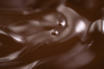 melting dark chocolate closeup