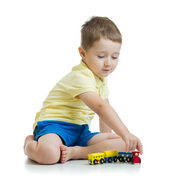 kid playing with toys at home