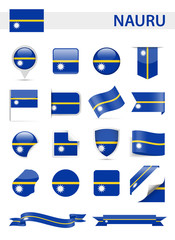 Nauru Flag Vector Set