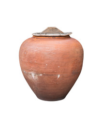 The jumbo Clay pot on white isolated background
