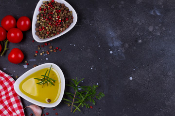 Food background with spices