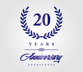 20 years anniversary blue