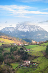 rural tourism at Basque Country fields, Spain