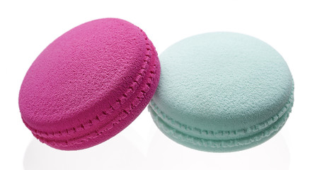 sponges for applying and feathering make-up in the form of macarons cakes