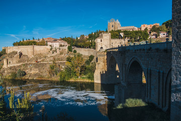 Saint Martin Bridge across Tagus River, Toledo, Spain
