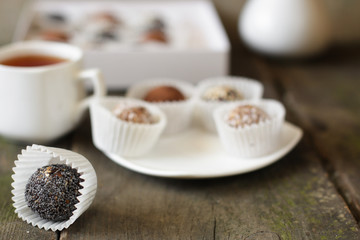 candy Natural handmade chocolates from organic ingredients (with different fillings)