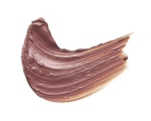 Smear of lip gloss on a white background