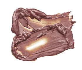 Smear of lip gloss on a white background