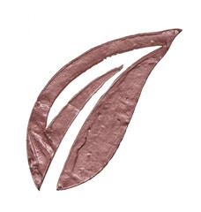 Smear of lip gloss on a white background