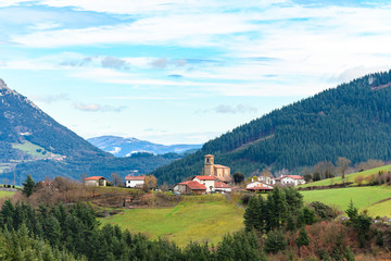 rural tourism at Basque Country fields, Spain