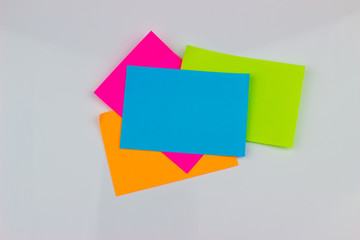 Color papers and white background