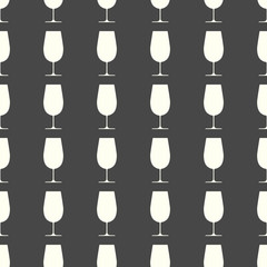 Wineglasses vector illustration on a seamless pattern background