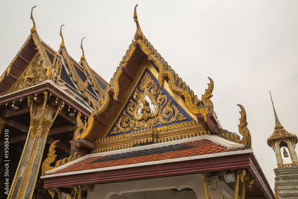 Sticker Detail outside entrance to temple in Bangkok