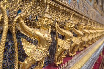 Detail outside entrance to temple in Bangkok