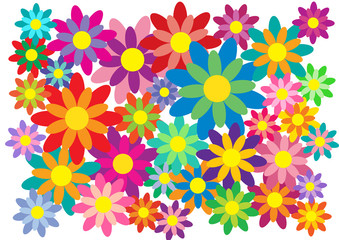 Fototapeta na wymiar Colorful floral background