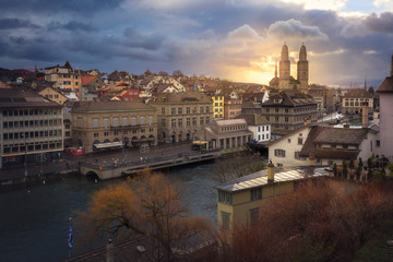 Fototapeta premium Zurich city