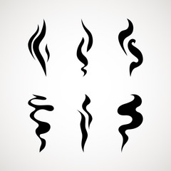 Smoke puff vector icon set illustration isolated on white background. hot eps vector icon. Flat web design element for website or app. © Aygun