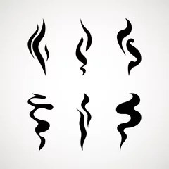 Poster Smoke puff vector icon set illustration isolated on white background. hot eps vector icon. Flat web design element for website or app. © Aygun