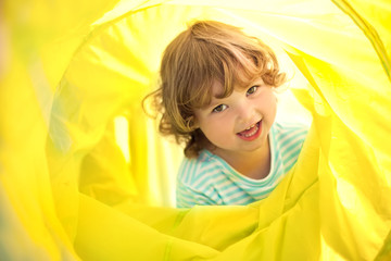 Little girl on the playground.