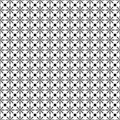 Geometric black and white seamless pattern
