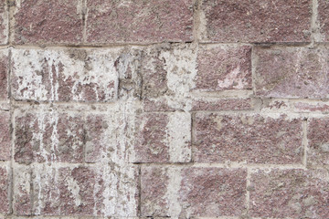 brown old peeling dirty stone wall background