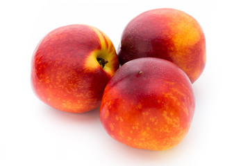 Peach. Fruit with isolated on white background.