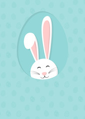 Funny Easter background with copyspace. Vector.