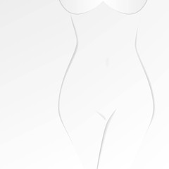 the contours of the female body of the paper