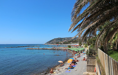beach on the Italian Riviera