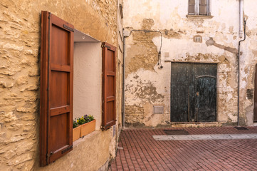 Fototapeta na wymiar Village street in Begur, Costa Brava,province Girona,Catalonia,Spain.