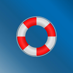 Lifebuoy, marine with a metal rim