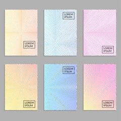 Cover Design set. Brochure template layout with gradients. Abstract minimal covers. Vector illustration.