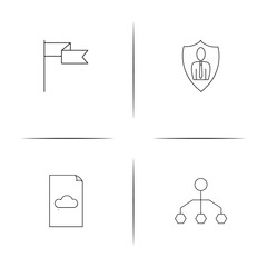 Business simple linear icon set.Simple outline icons
