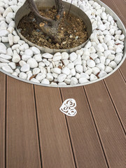 bench and ceramic cup base