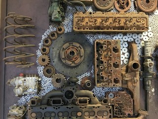 metal wheel and car parts
