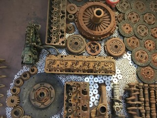 metal wheel and car parts