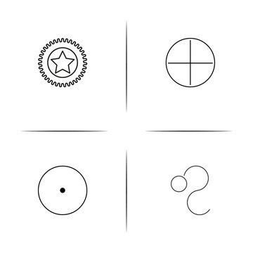 Astrology simple linear icon set.Simple outline icons