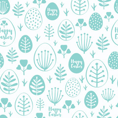 Seamless minimal easter vector pattern