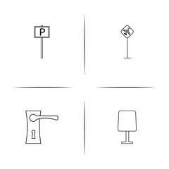 Travel simple linear icon set.Simple outline icons