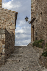 View of Tossa de Mar, historic center, vila vella , mediterranean village in Costa Brava, province Girona, Catalonia,Spain