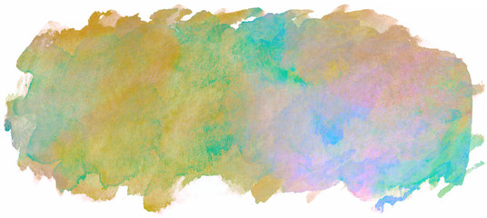 watercolor stain different colors. watercolor colorful brown relief, hand-painted watercolor design element