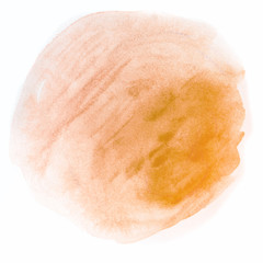 Orange Abstract watercolor hand painted background, isolated on white background, watercolor textured backdrop, watercolor drop,